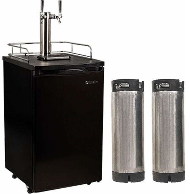 EdgeStar KC2000TWINHBKG 20" Wide Dual Tap Kegerator Contemporary