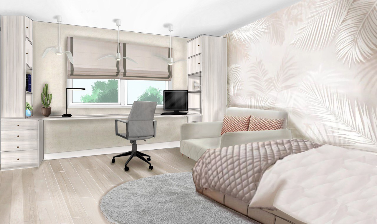 Дизайн-проект квартиры 55 кв.м. Москва