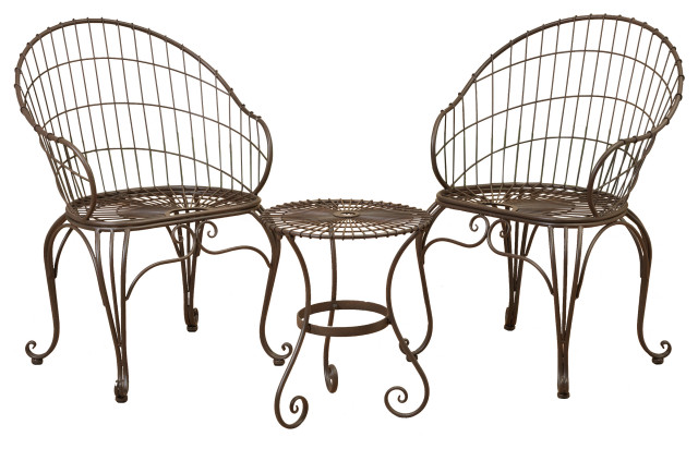 3 piece metal outdoor setting