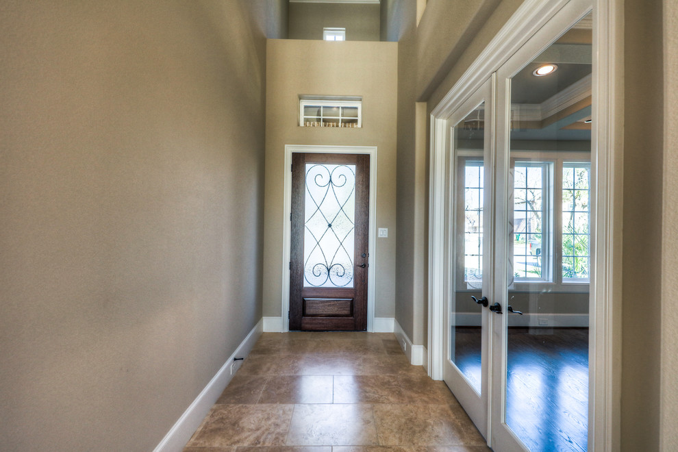 Entryway - transitional entryway idea in Houston