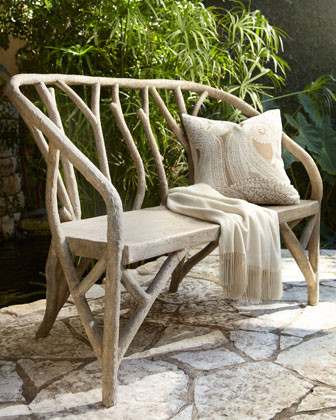 Faux Bois Bench Traditional Garden Furniture By Horchow