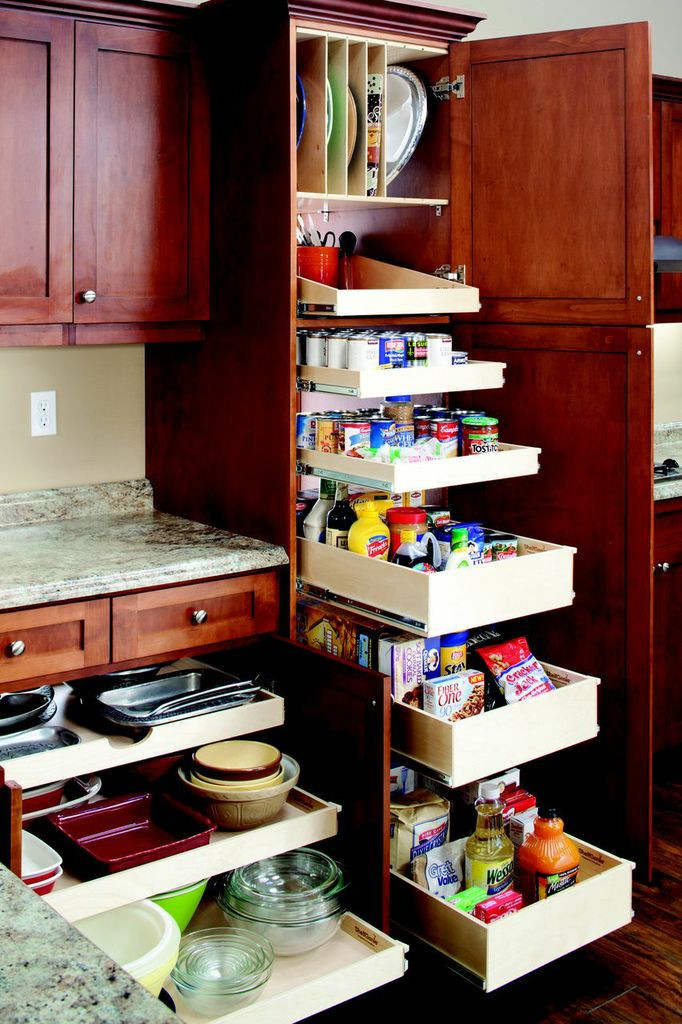 Slide-out shelves (Shelf Genie)  Kitchen cabinet design, Kitchen design,  Kitchen interior