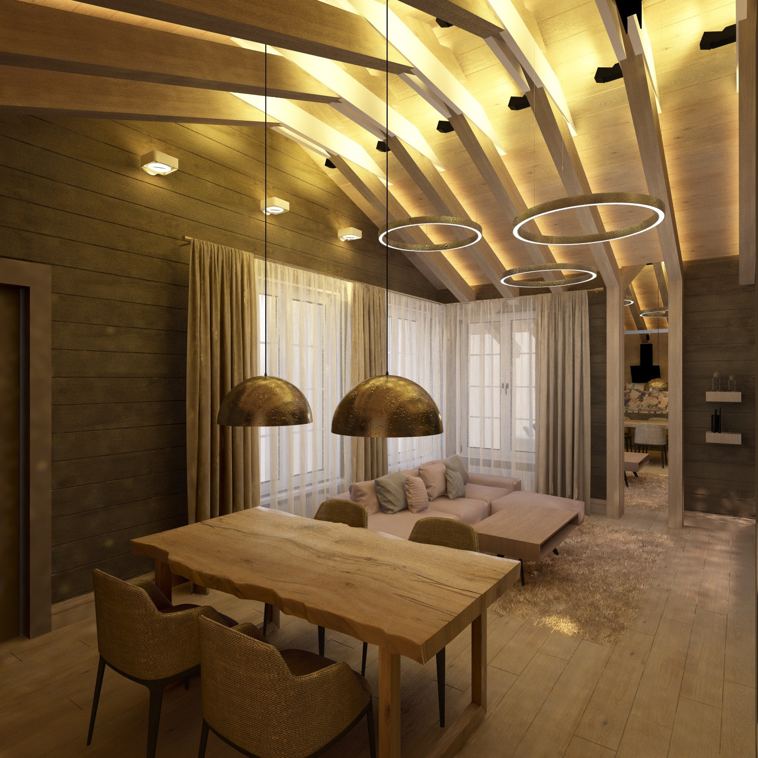 Кухня-Гостиная в доме