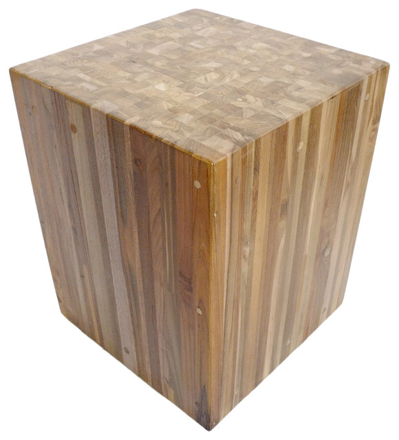 Wood Cube Stool