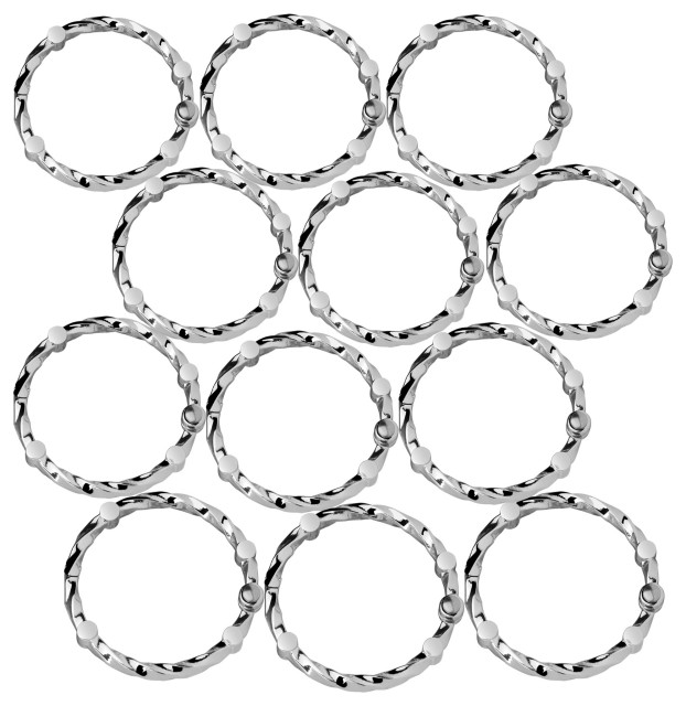 Utopia Alley Shower Eternity Curtain Rings, Rustproof Zinc Shower Ring