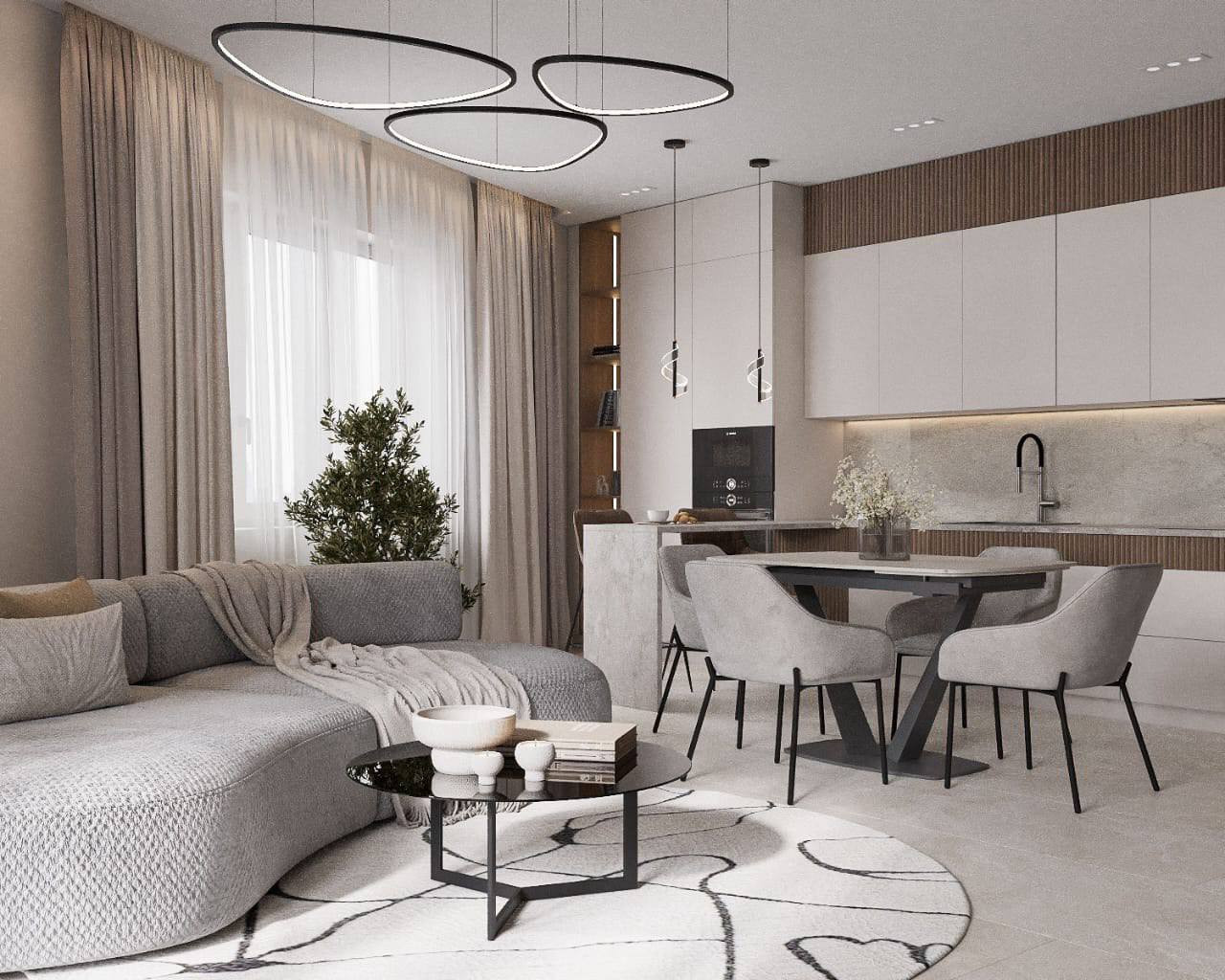 Проект Лилии Малой. Квартира с диваном Kenzo