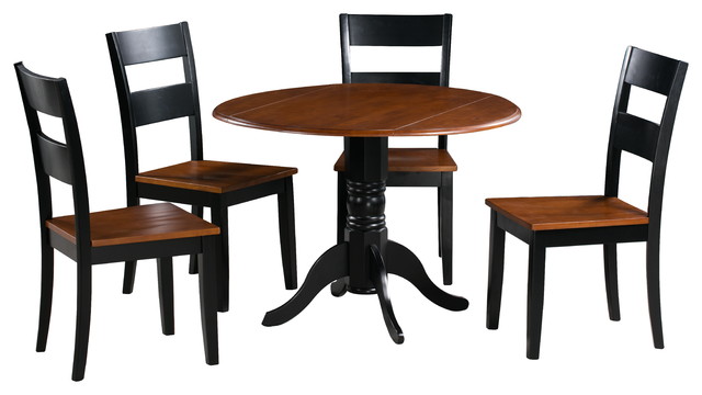 42 Burlington Dinette Dining Table Set With Wooden Seats 42 Burlington Dinette Dining Table Set With Wooden Seats Traditional Sets By Furniture