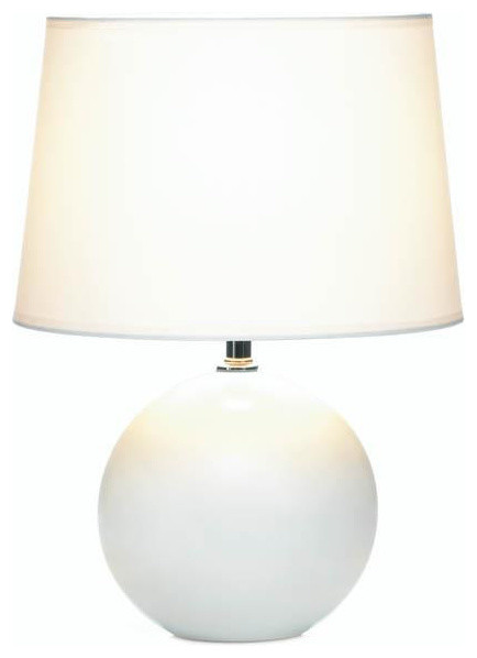 White Round Base Table Lamp, Round Lamp Base