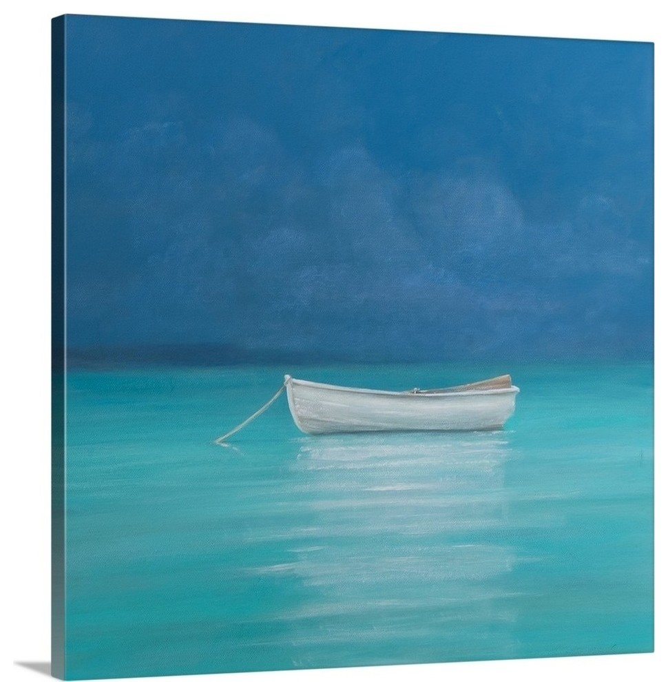 "White Boat, Kilifi 2012" Wrapped Canvas Art Print, 12"x12"x1.5"