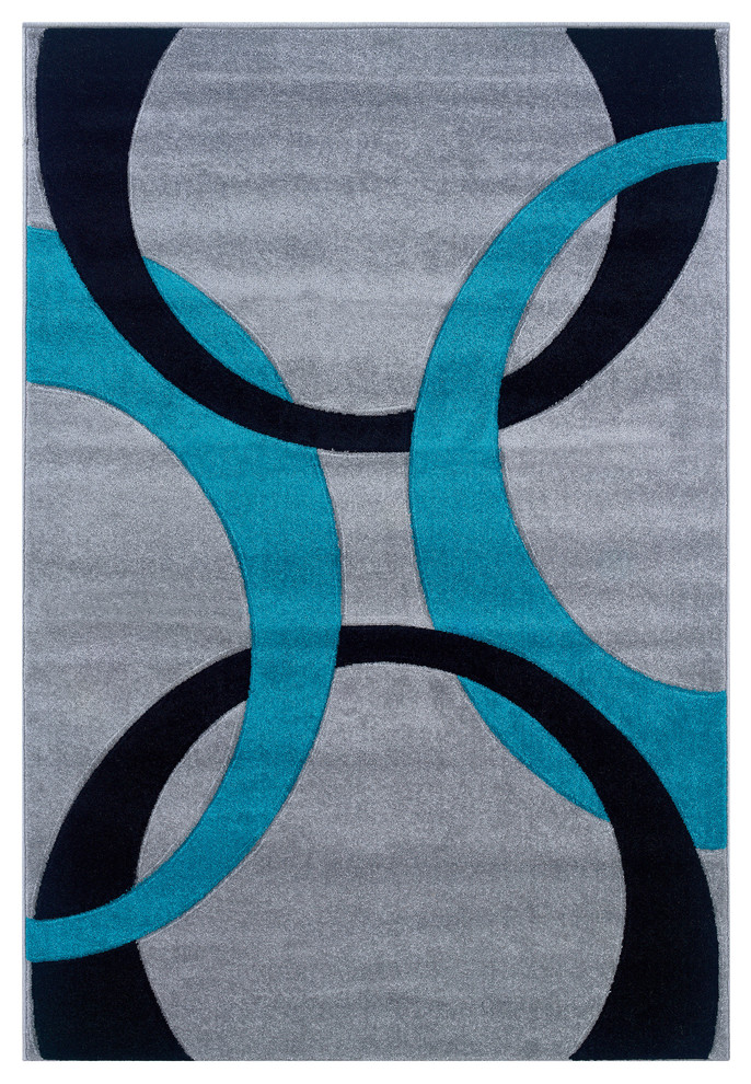 Corfu Collection Gray And Turquoise 8 X 10.3