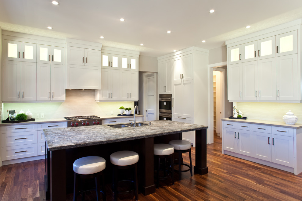 Transitional kitchen photo in Calgary