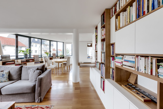 Loft &agrave; Nogent contemporary-vardagsrum