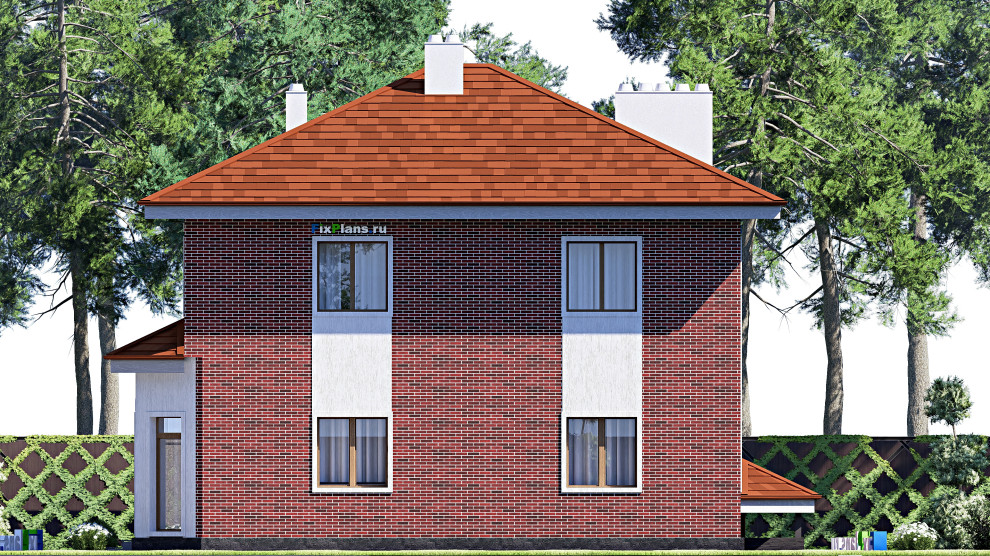 Проект двухэтажного дома 14х10 м S242м2 F-17468