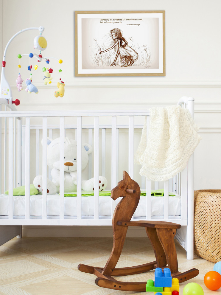 Inspiration for a transitional nursery remodel in Los Angeles