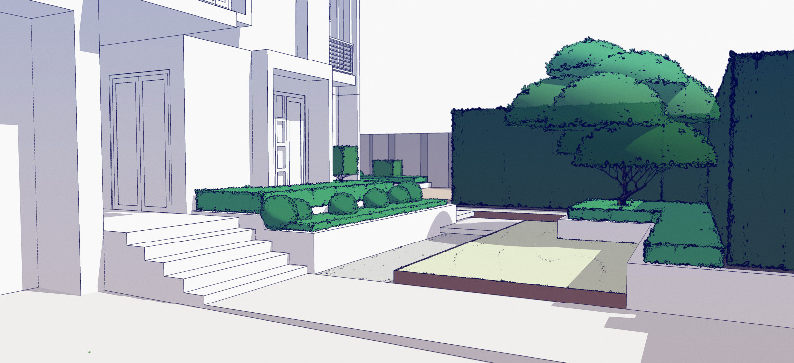 Эскизный проект ландшафтного дизайна.