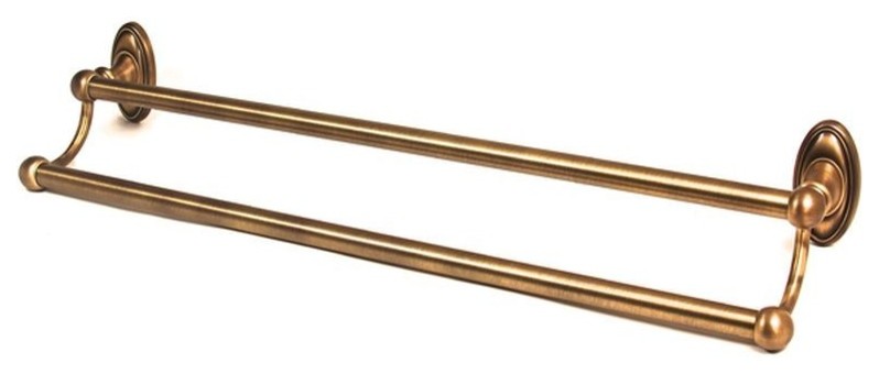 Alno Double Towel Bar in Polished Antique