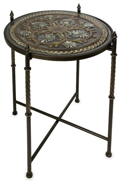 Medallion Glass Top Table