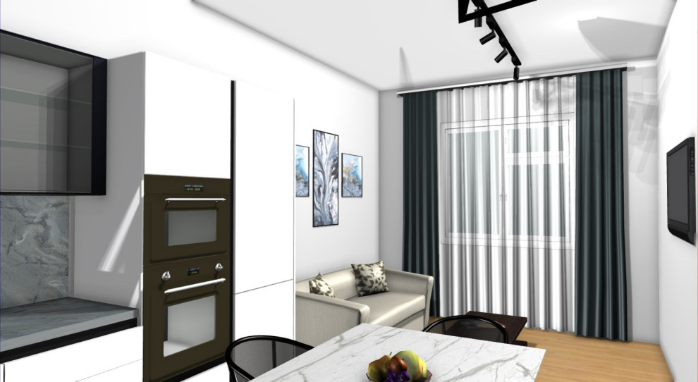 Гостиная с кухни