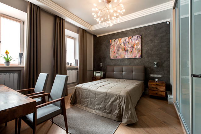 Серая зеркальная квартира