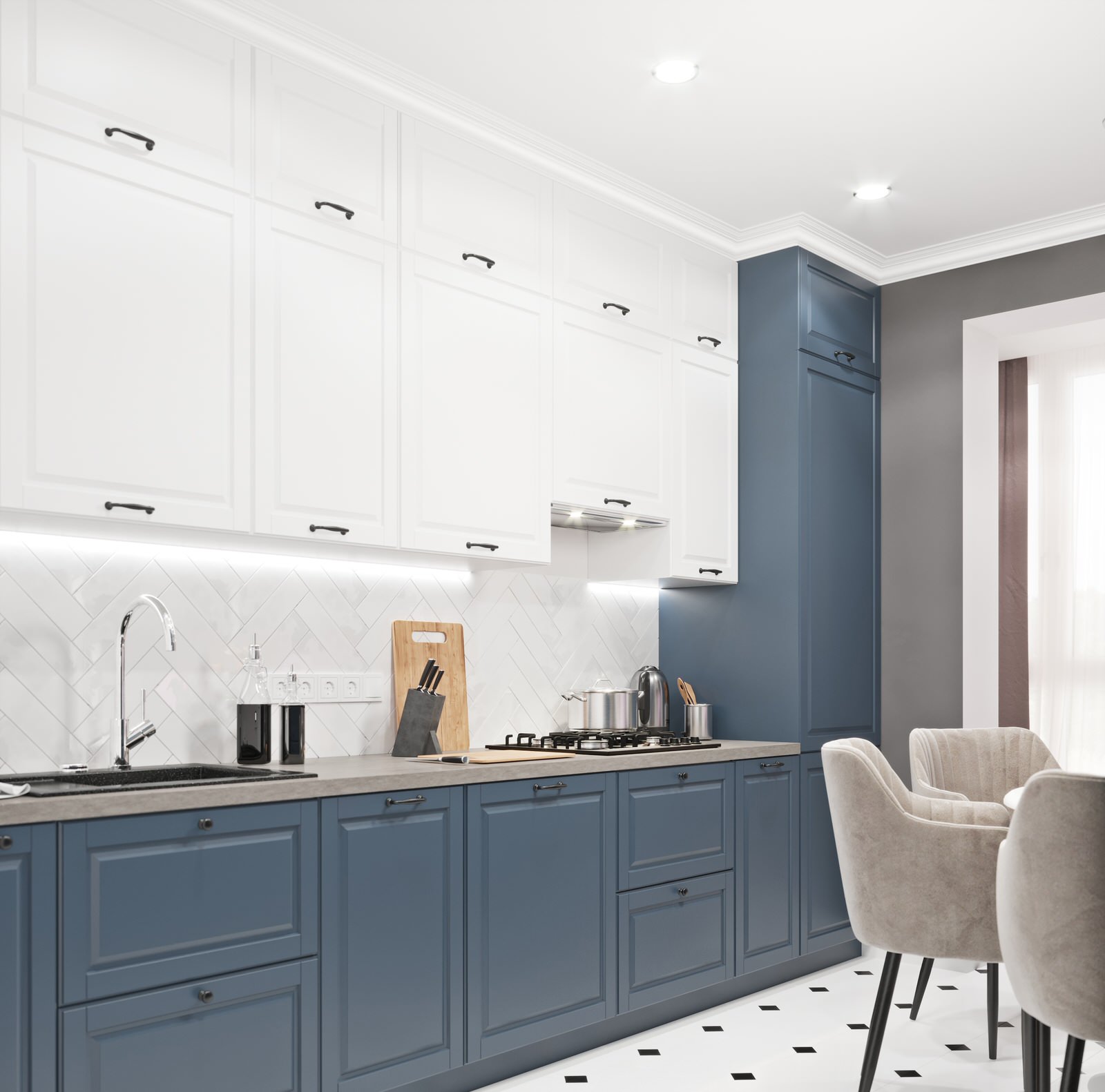 Квартира в неоклассике 40 кв.м.