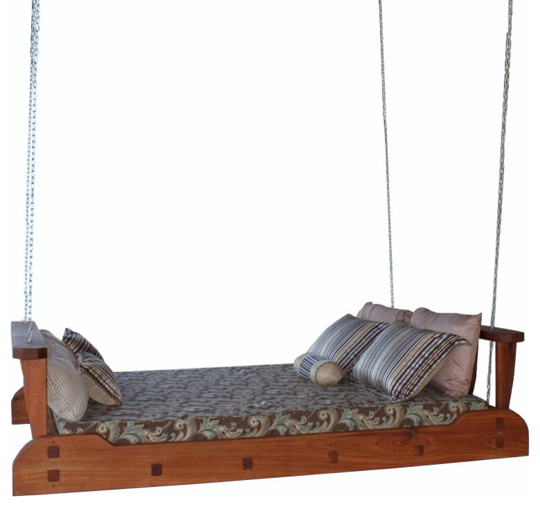 Sleigh 1800's Crib Swingbed, Natural, Crib, Cypress Wood