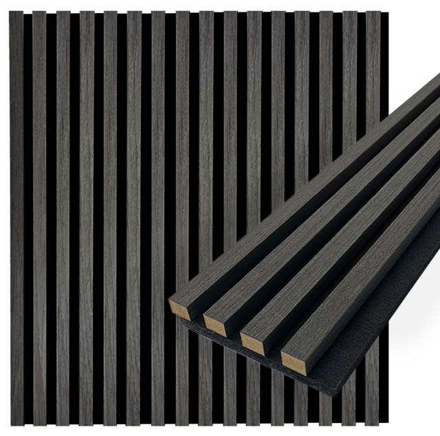 Acoustic Wood Slat 3D Wall Panels, Soundproofing Panels for Accent Wall Contemporary Wall