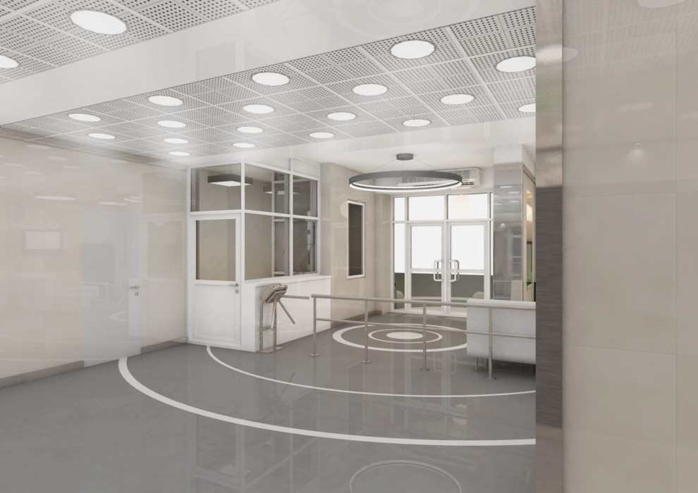 Интерьеры входных групп корпуса ПЭТ-Институт мозга человека им. Н.П. Бехтеревой