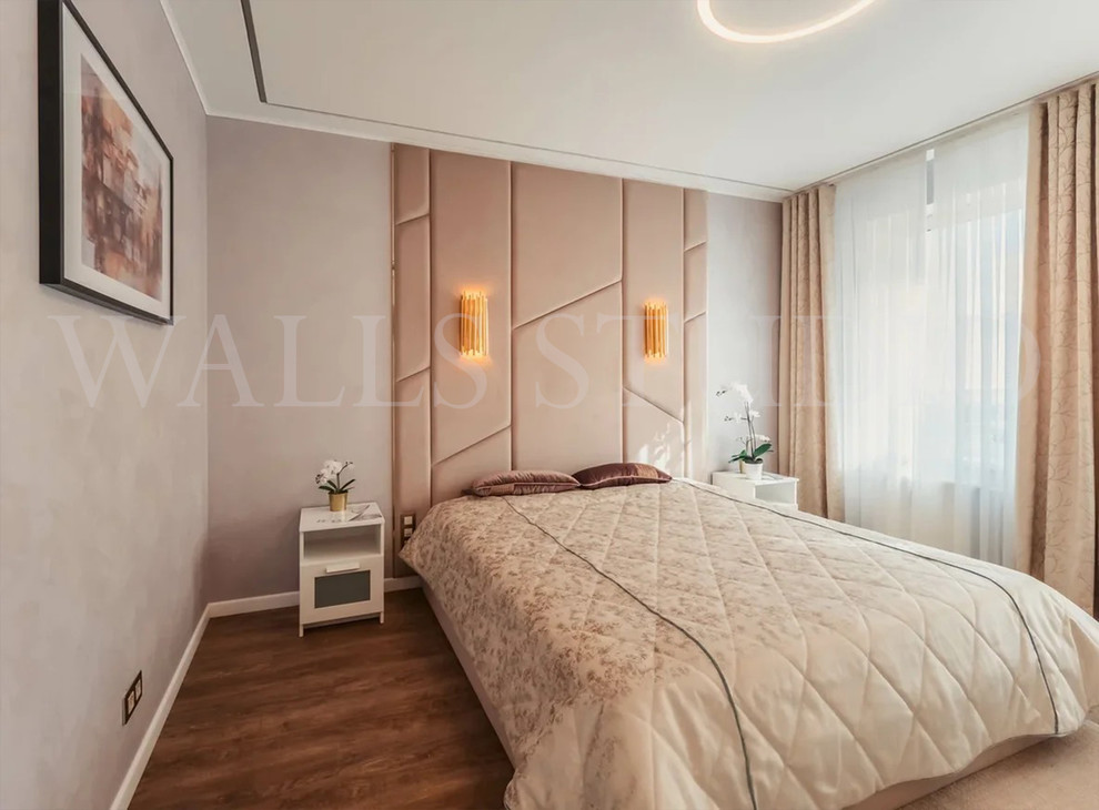 Мягкие стеновые панели и кровать