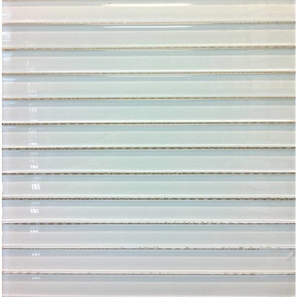 Linear Gl Mosaic Tile Snow White 12 X12 Box Of 11 Linear Gl Mosaic Tile Snow White 12 X12 Box Of 11