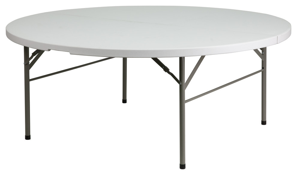 MFO 72'' Round Bi-Fold Plastic Folding Table