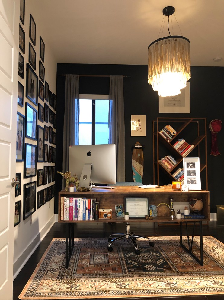 This is an example of an eclectic home office in Miami.