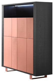Oak And Copper Bar Cabinet Modern Drinks Cabinets By Tabu Living
