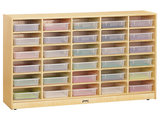 Jonti-Craft 8 Cubbie Tray Mobile Unit with Colored Trays