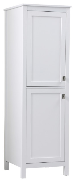 20" Wide Bathroom Linen Storage Freestanding Cabinet - Transitional ...