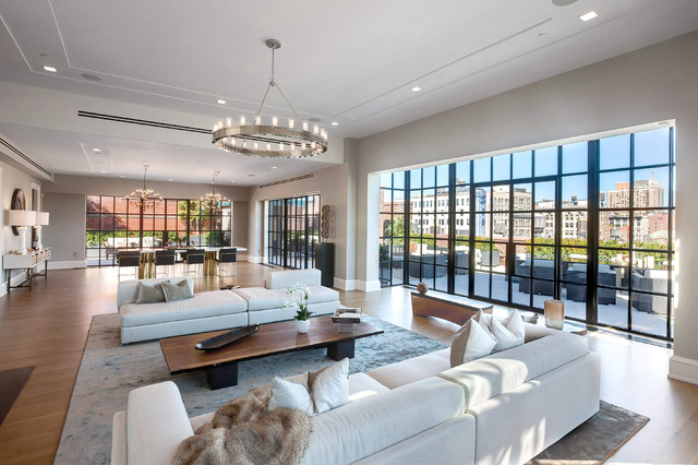 Puck Building Penthouses contemporary-vardagsrum