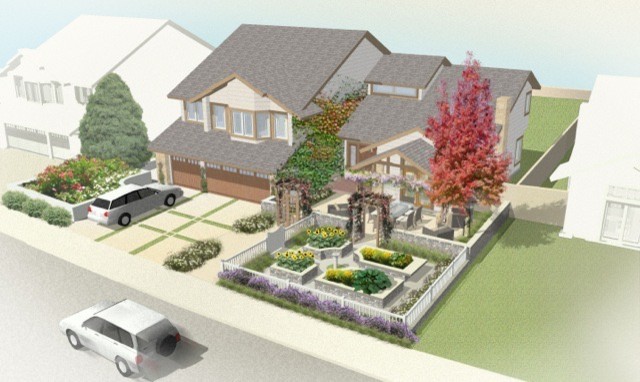 Example of an eclectic home design design in Orange County