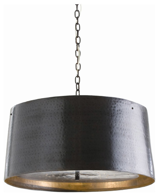 Anderson 3Light Pendants, English Bronze Transitional Pendant