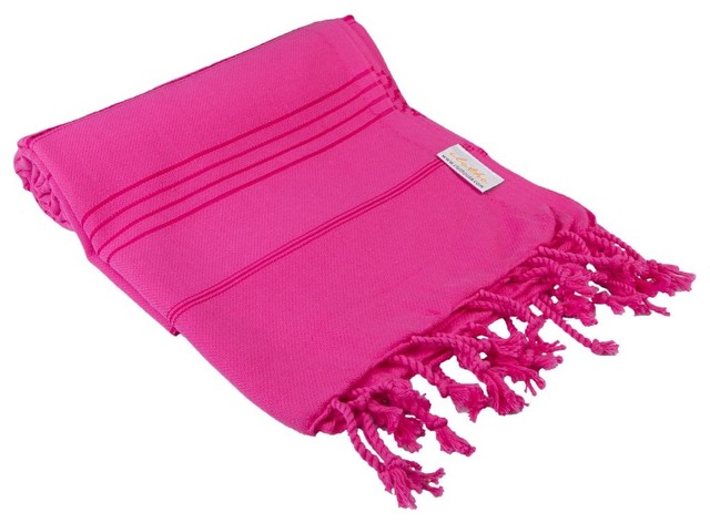 Yoga Time 100/% Cotton Pestemal Turkish Beach Bath Towel 37/" X 70/" Black /& Pink