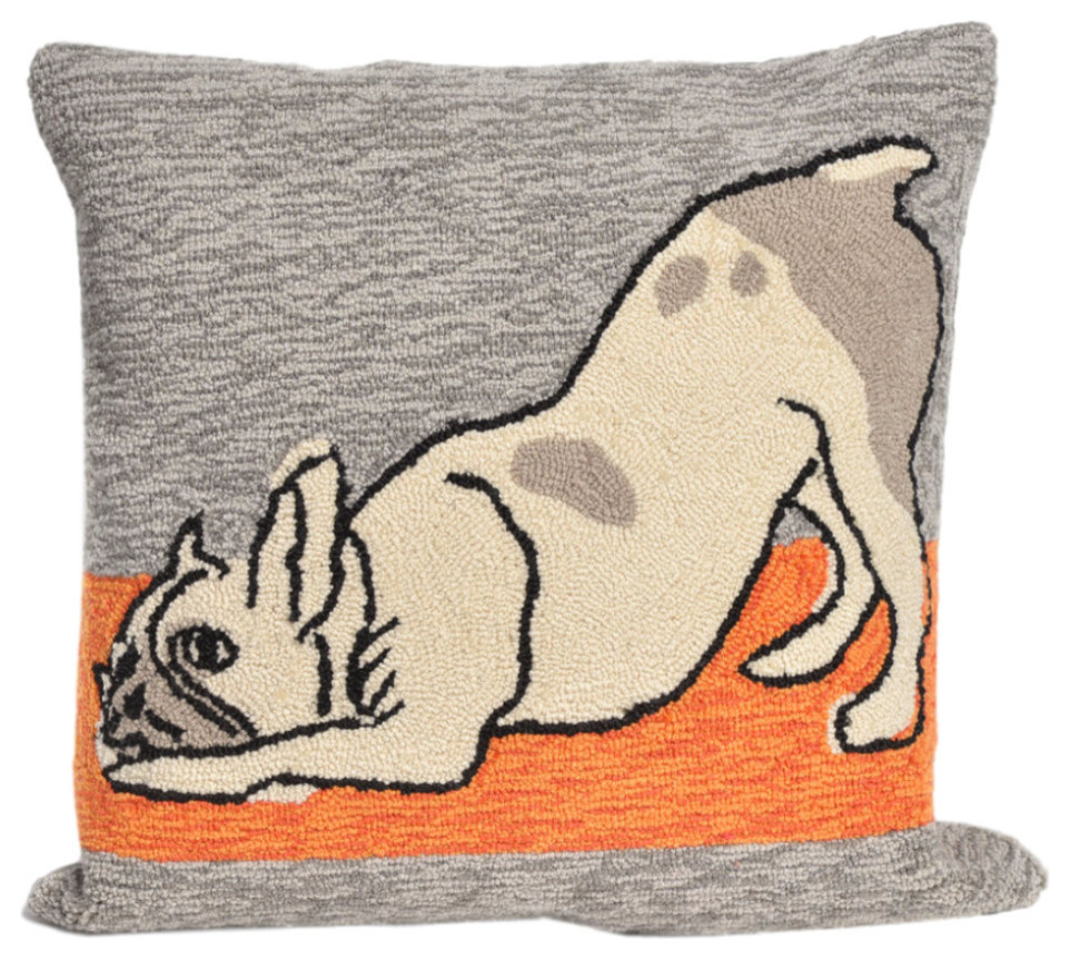Frontporch Yoga Dogs "Machine Washable" Indoor/Outdoor Pillow