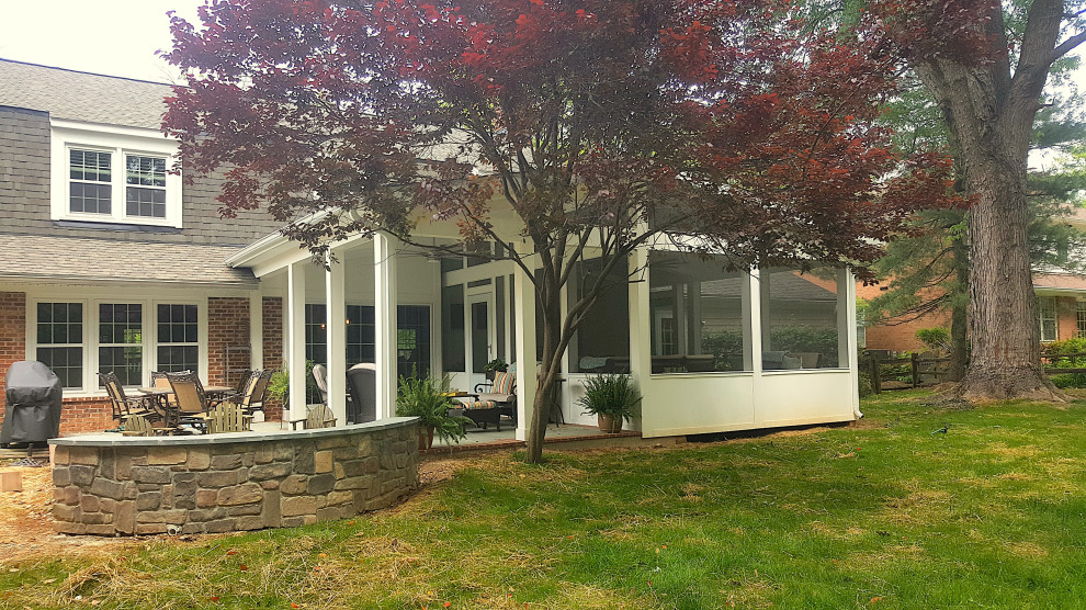 Screened Deck and Stone Patio