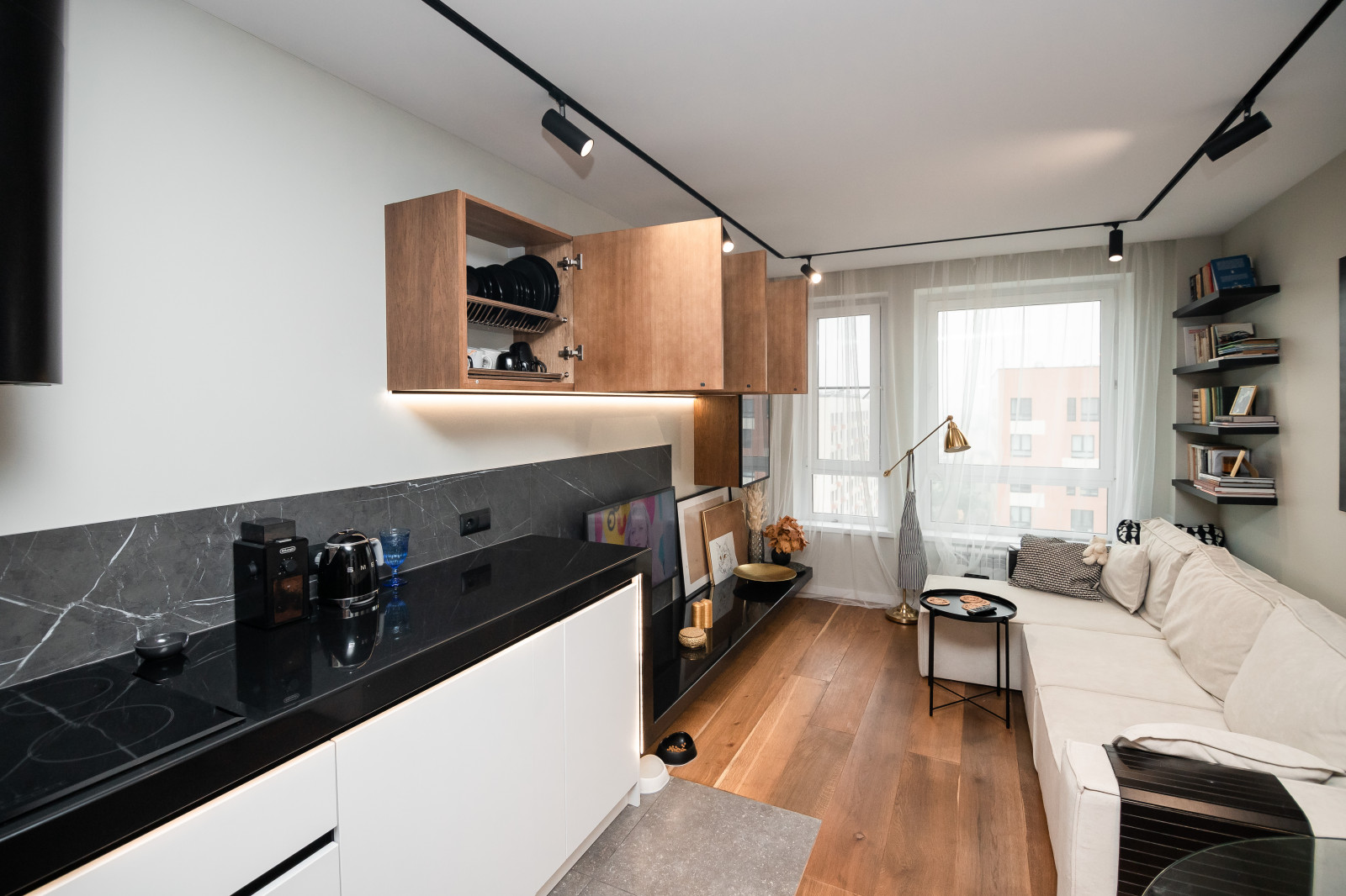 Кухня-гостиная в стиле минимализм