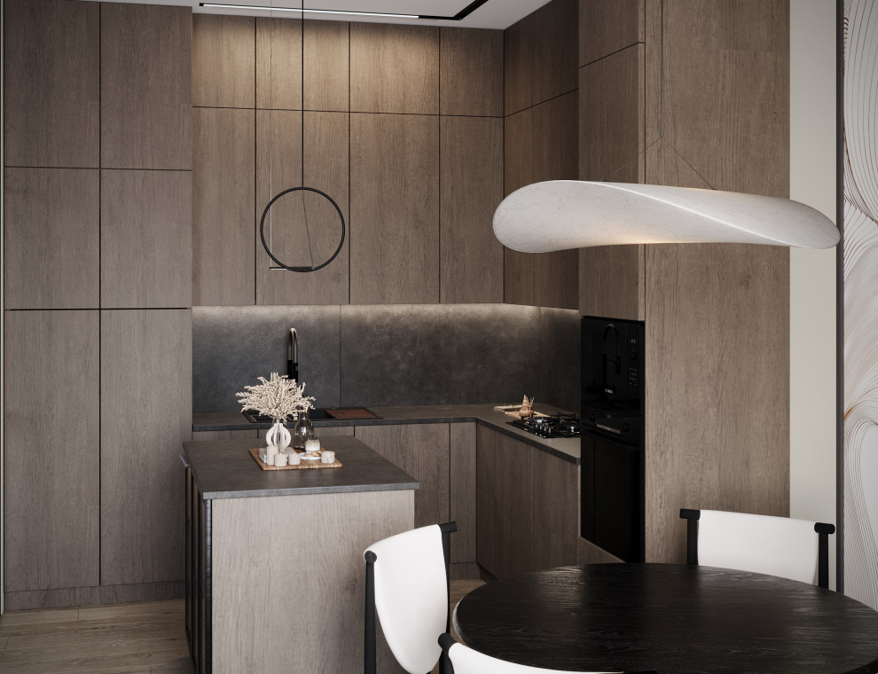 Визуализация кухни-гостиной в жк  Амур-Сити