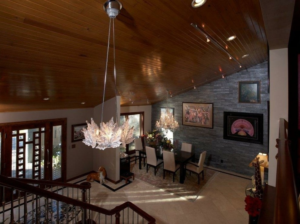 Great room - large great room idea in Phoenix with beige walls