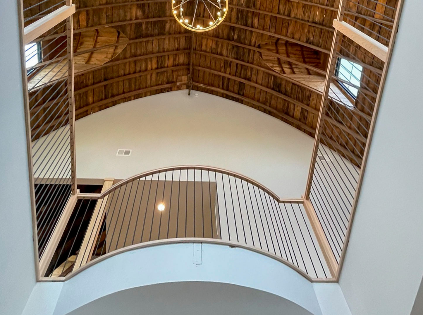102_Straight-Freestanding Stairs/Landing in Barn Style Home, Leesburg VA 20175