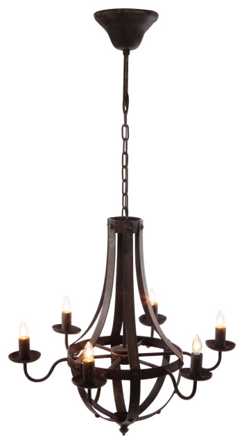 Signature Chandelier, Antique Black - Mediterranean - Chandeliers - by ...