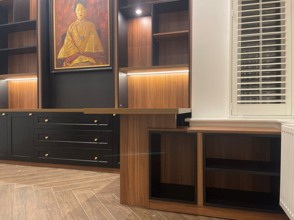 Bespoke Walnut Living room Cabinets, Library, Office