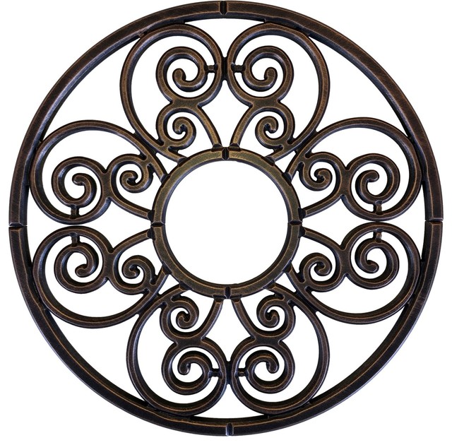 Stella Faux Iron Ceiling And Wall Medallion Antique Bronze 24 X24