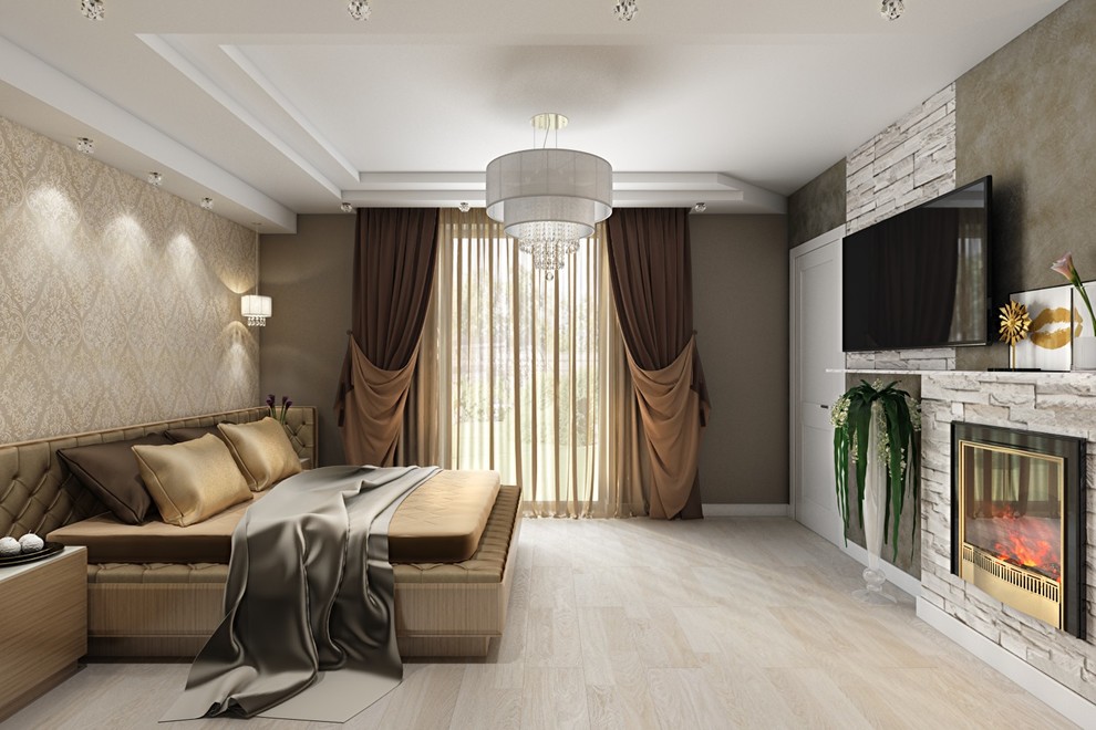 Интерьер загородного дома в серебристых тонах