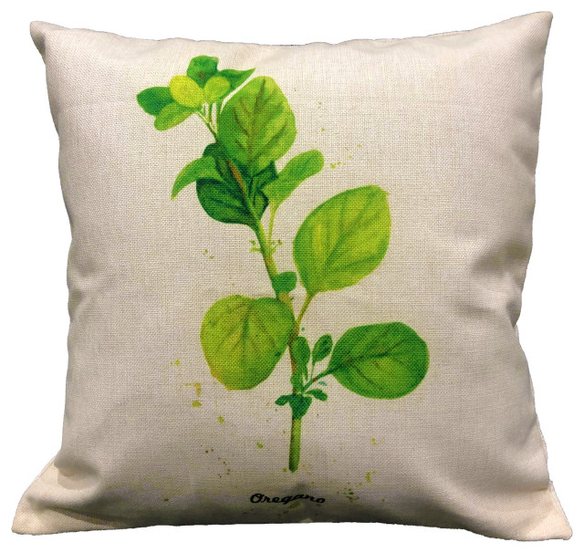 Oregano Leaf Thick Canvas Pillowcase