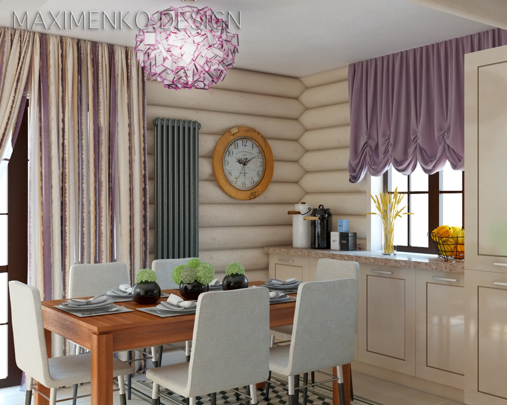 Сруб в современно-классическом стиле